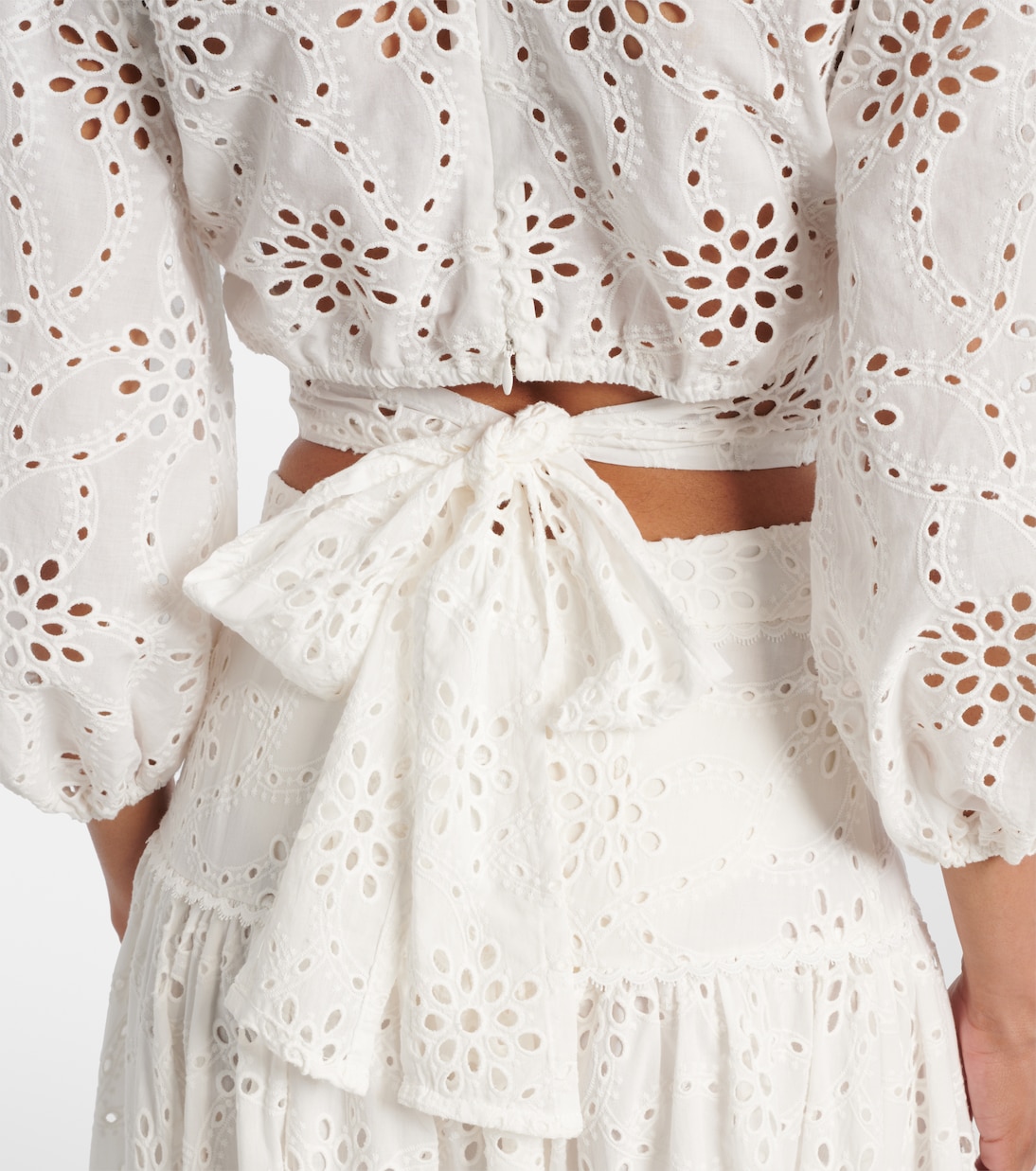 Broderie anglaise cotton crop top | Alexandra Miro
