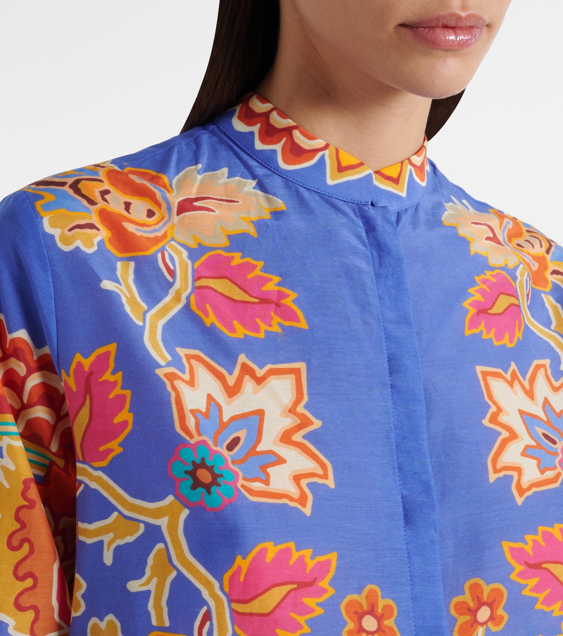 Camicia in cotone e seta con stampa floreale | Etro