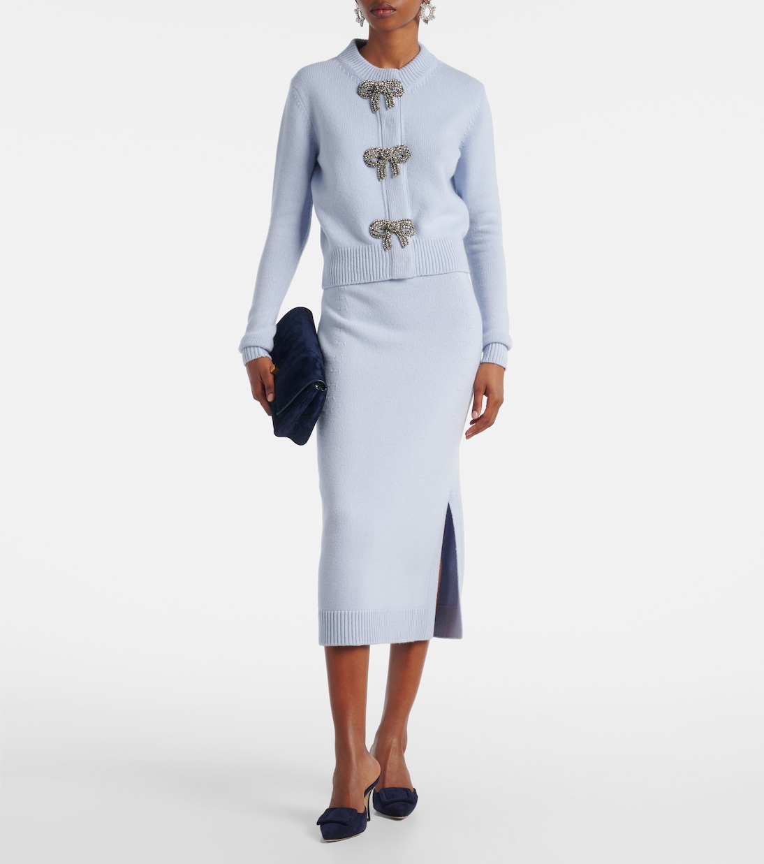 Falda midi de lana y cachemir | Carolina Herrera