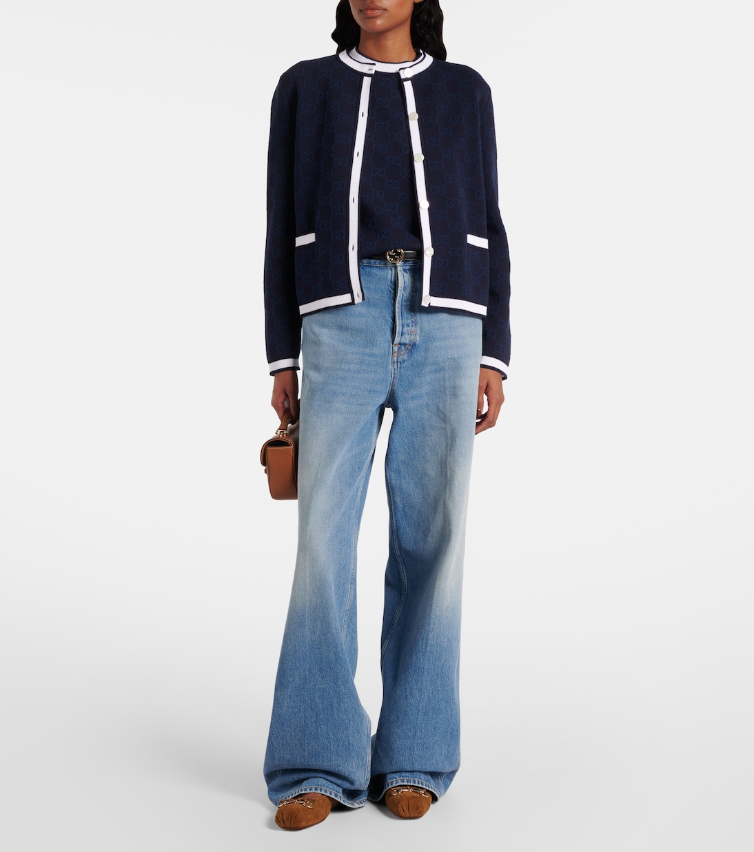Top de algodón con GG en jacquard | Gucci