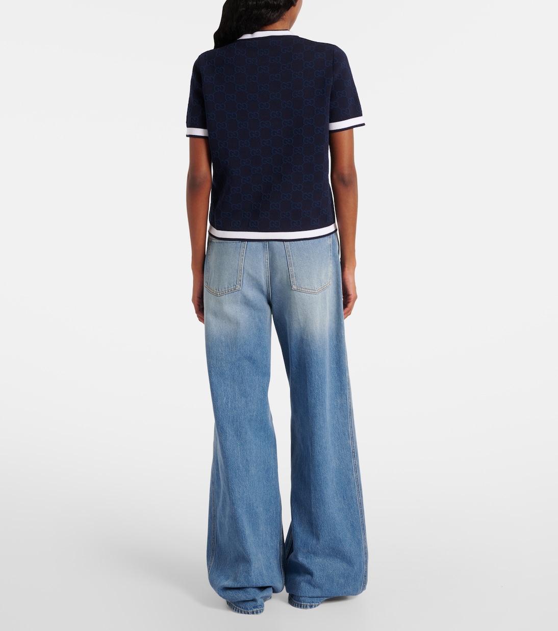 Top de algodón con GG en jacquard | Gucci