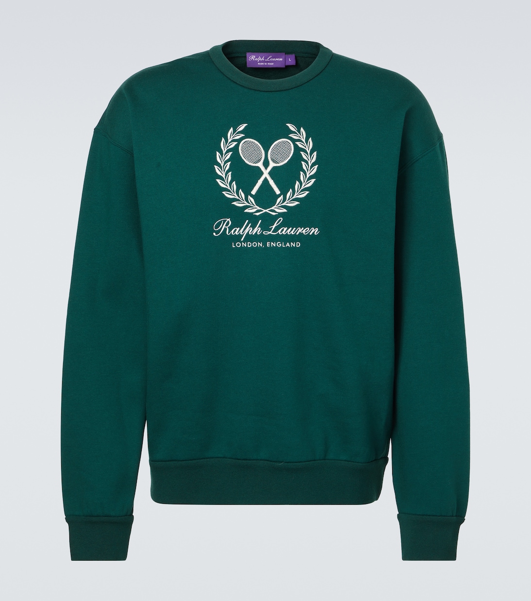 Sweat-shirt en coton et cachemire à logo | Ralph Lauren Purple Label
