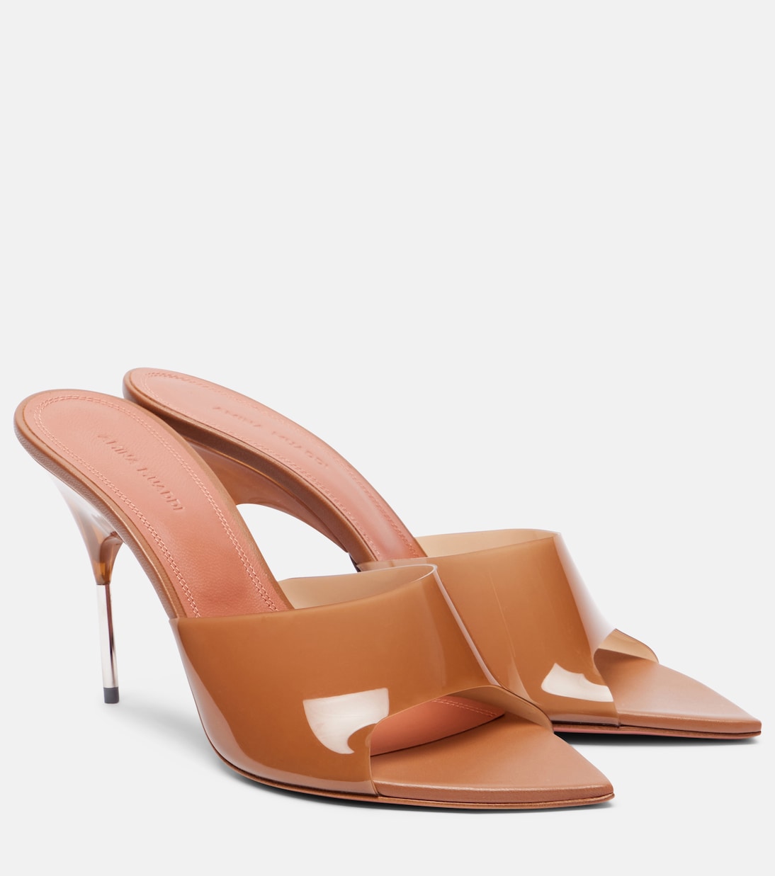 Bianca Glass 95 mules | Amina Muaddi