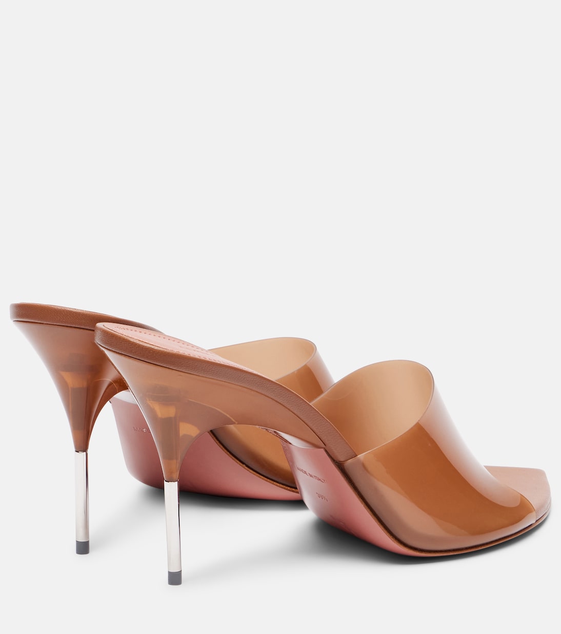 Bianca Glass 95 mules | Amina Muaddi
