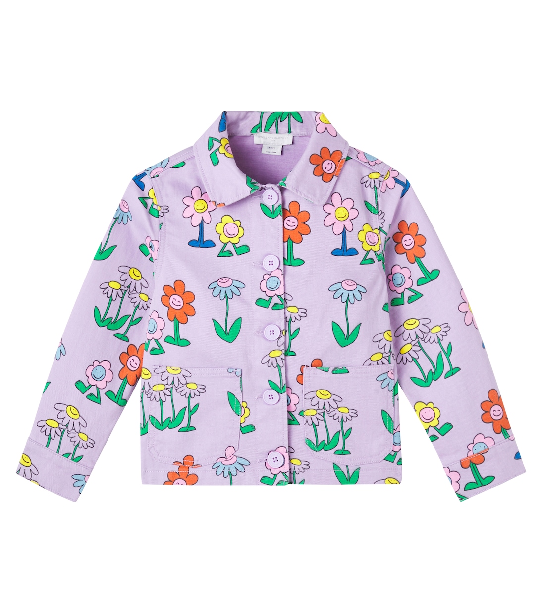 Camisa en mezcla de algodón floral | Stella McCartney Kids