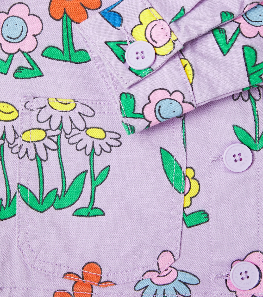 Camisa en mezcla de algodón floral | Stella McCartney Kids