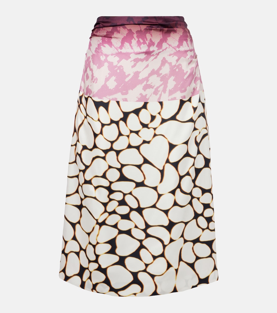 Falda midi de seda estampada | Dries Van Noten