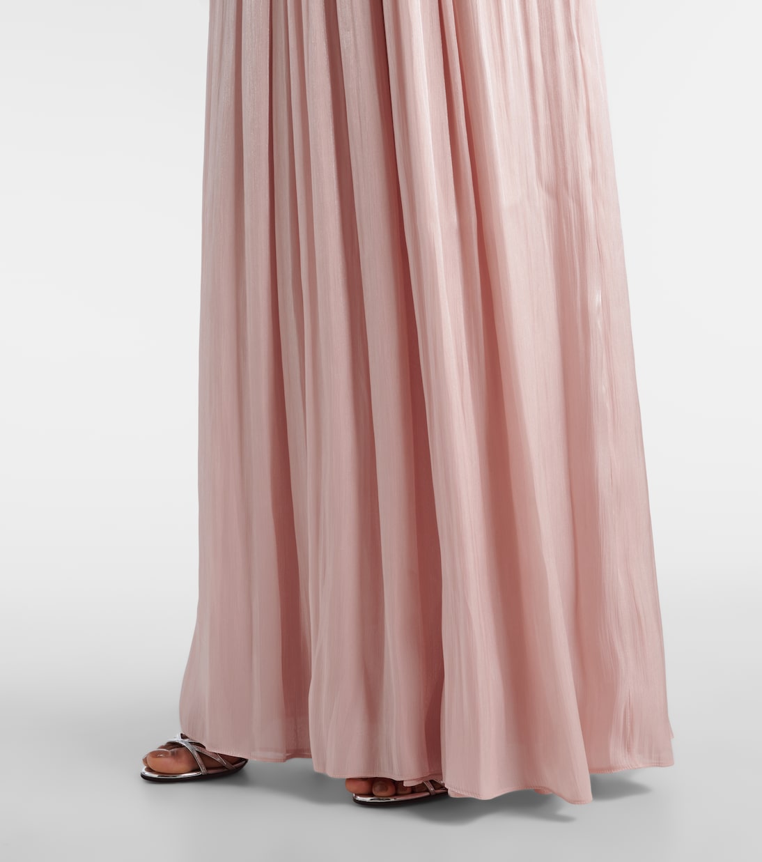 Jazmin georgette lamé jumpsuit | Costarellos