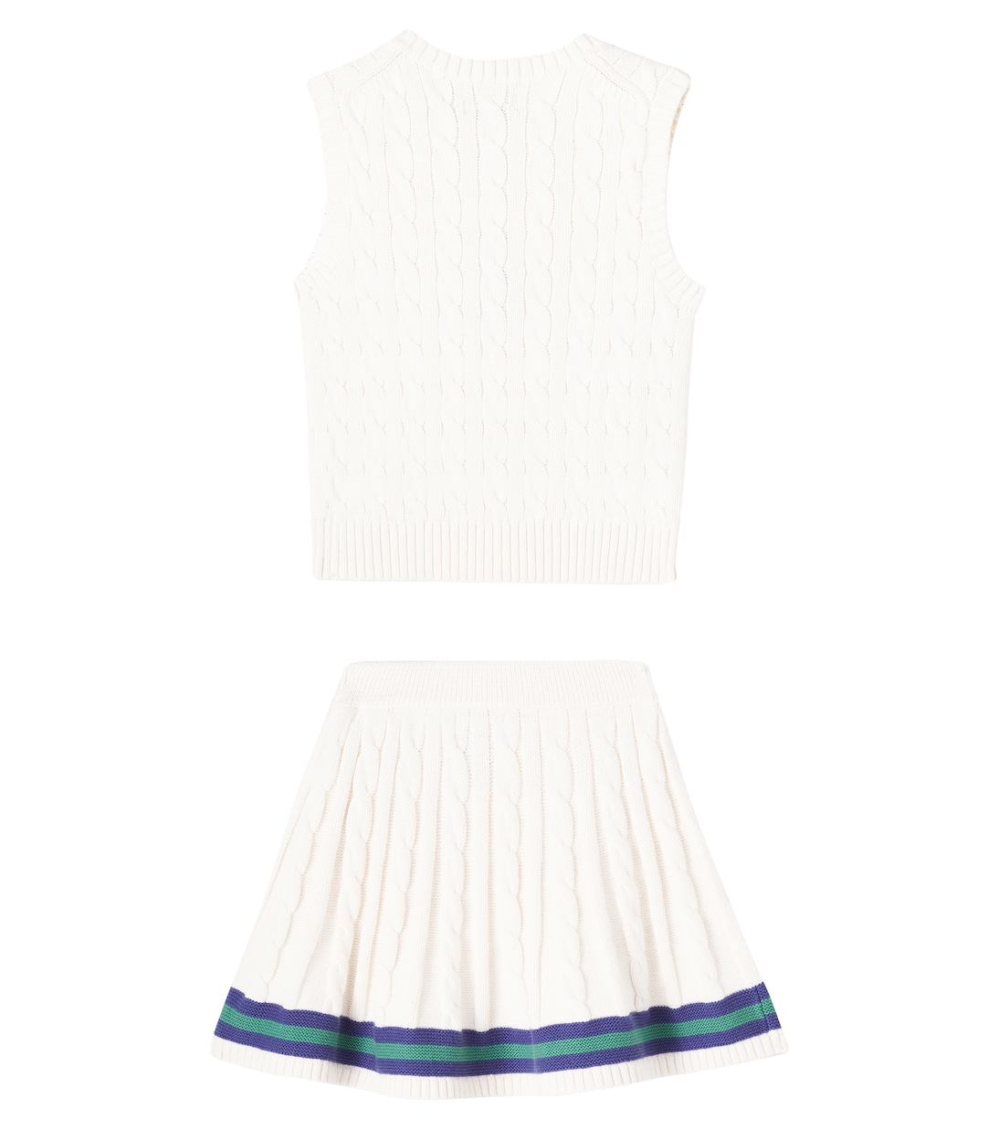 Gilet in maglia di cotone a trecce | Polo Ralph Lauren Kids