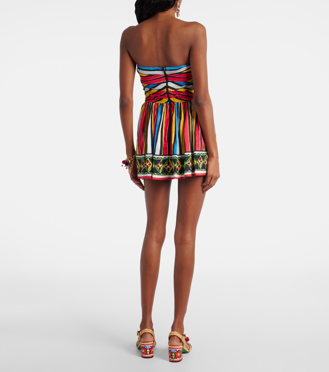 Ruched striped minidress | Dolce&Gabbana