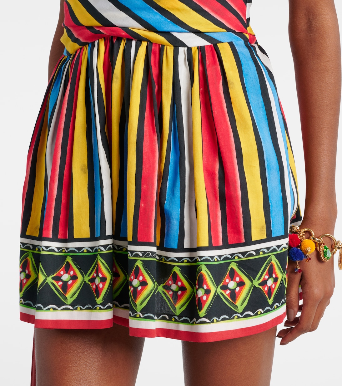 Ruched striped minidress | Dolce&Gabbana