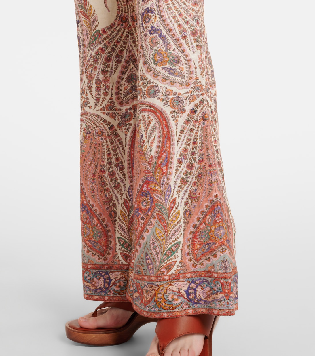 Paisley linen flared pants | Zimmermann