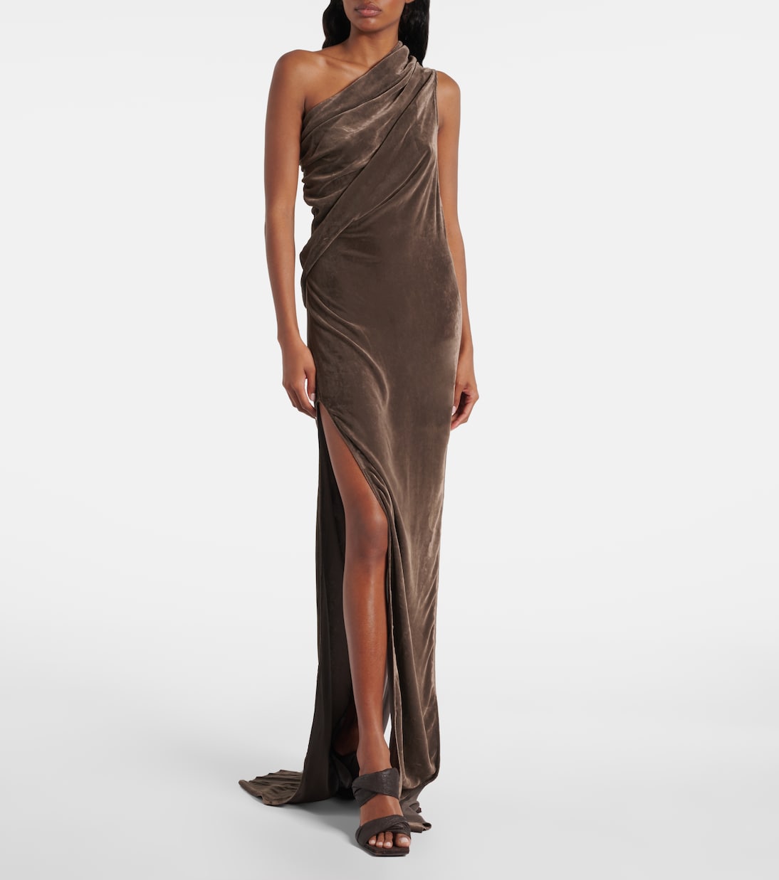 Athena Arrowhead one-shoulder gown | Rick Owens
