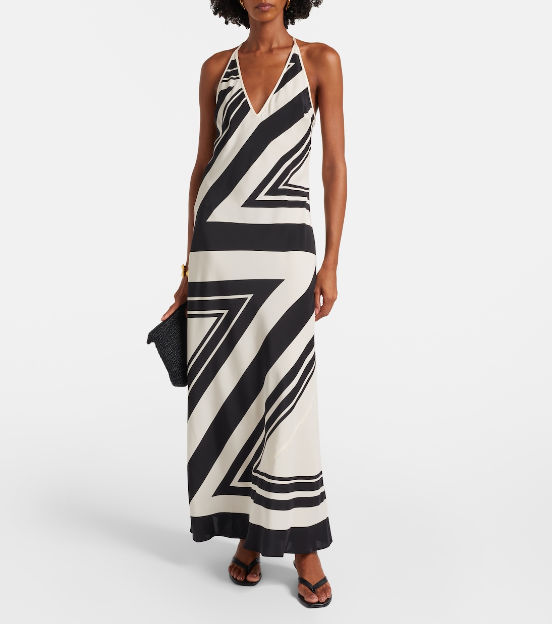 Bedrucktes Maxikleid Pietra aus Seiden-Crêpe | SIR