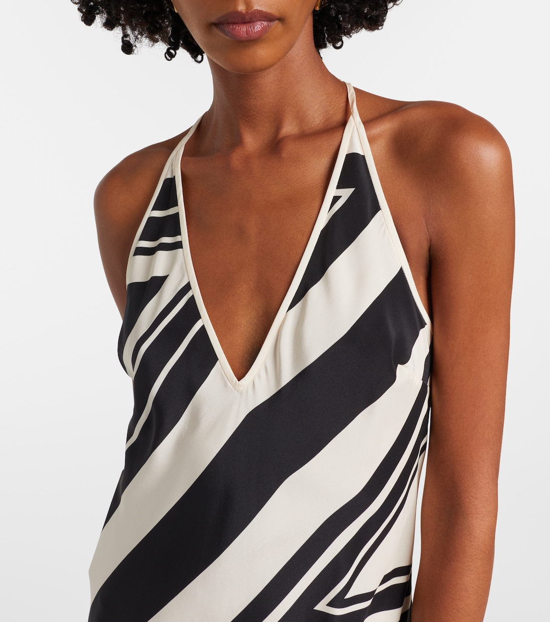 Bedrucktes Maxikleid Pietra aus Seiden-Crêpe | SIR