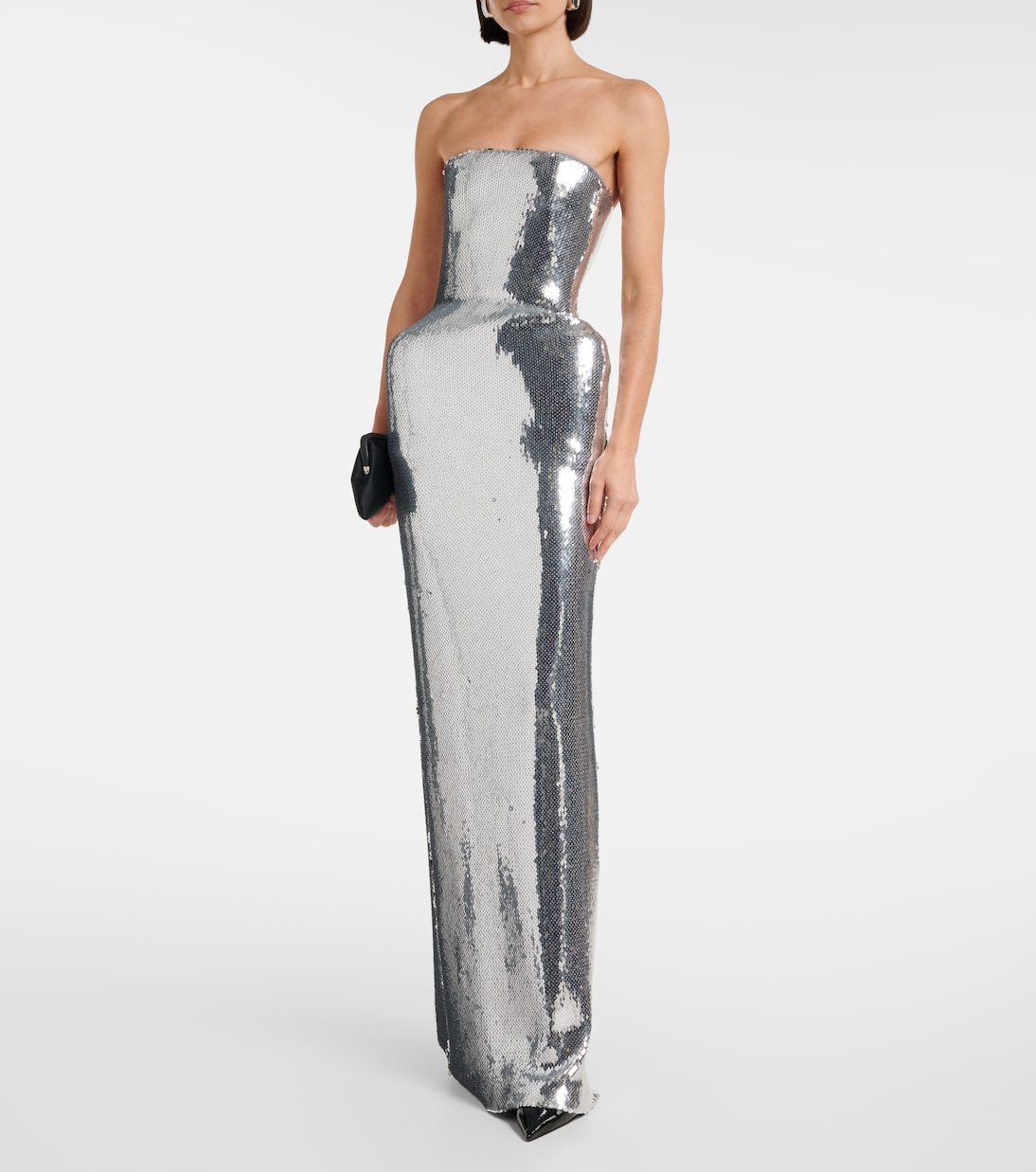 Robe bustier longue à sequins | David Koma