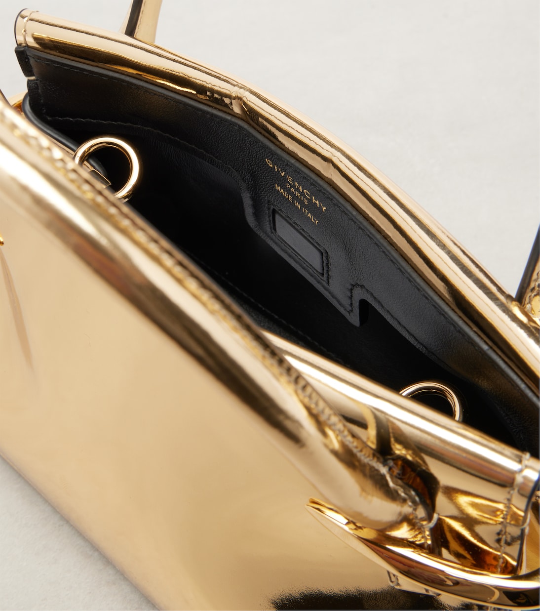 Pinch metallic leather tote bag | Givenchy