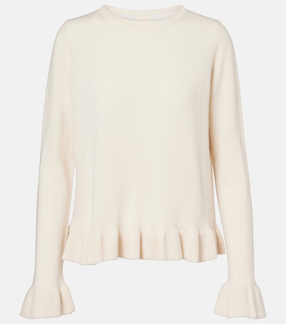 Pullover in lana e cashmere con volant | Jardin des Orangers