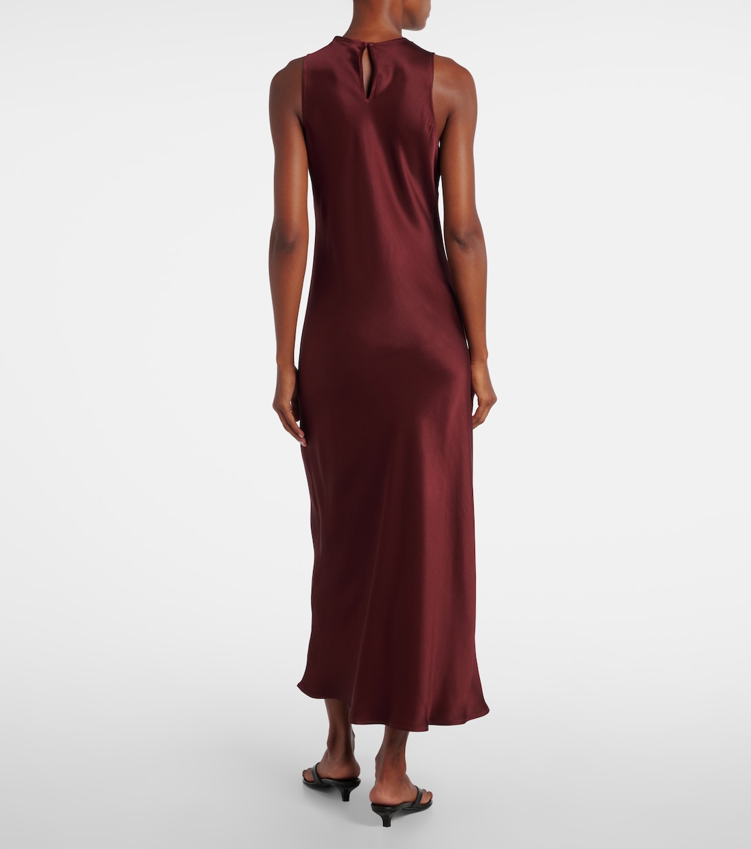 Valenica silk satin maxi dress | Asceno