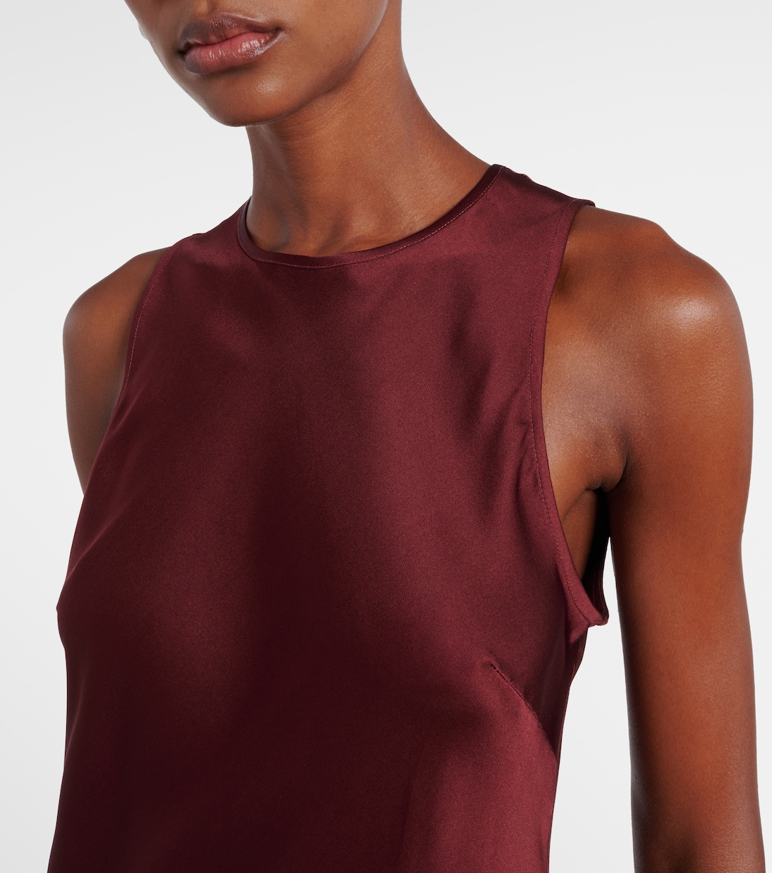 Valenica silk satin maxi dress | Asceno