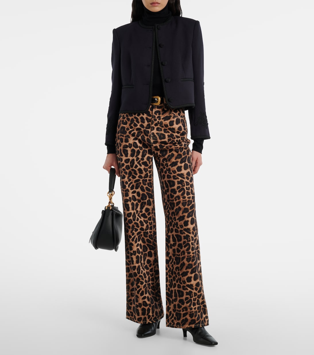 Pantalon ample à motif léopard | Veronica Beard