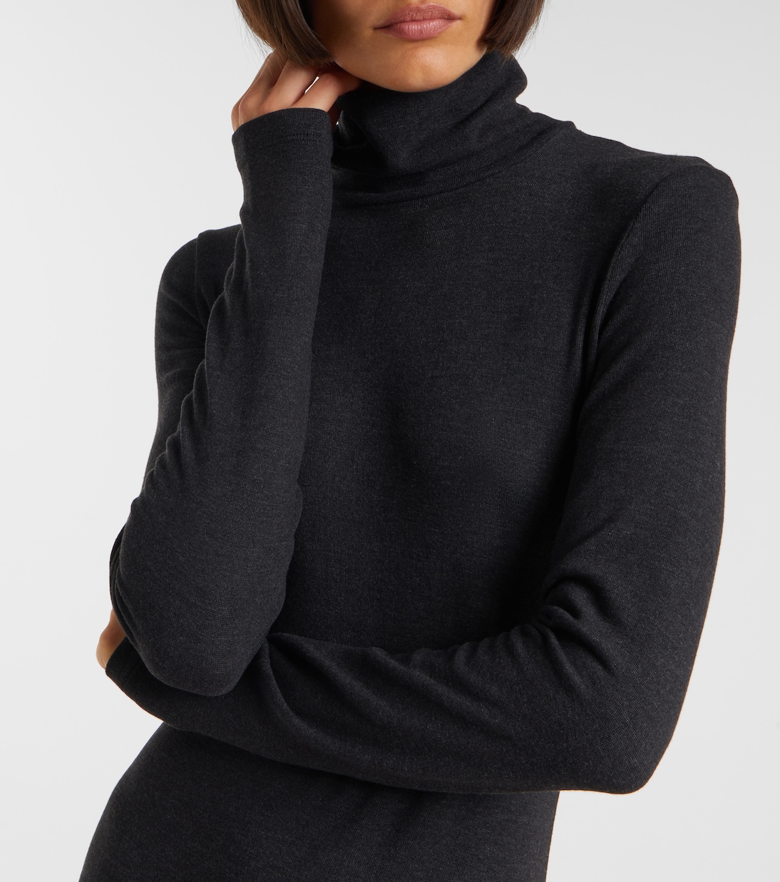 Vanya turtleneck jersey maxi dress | Staud