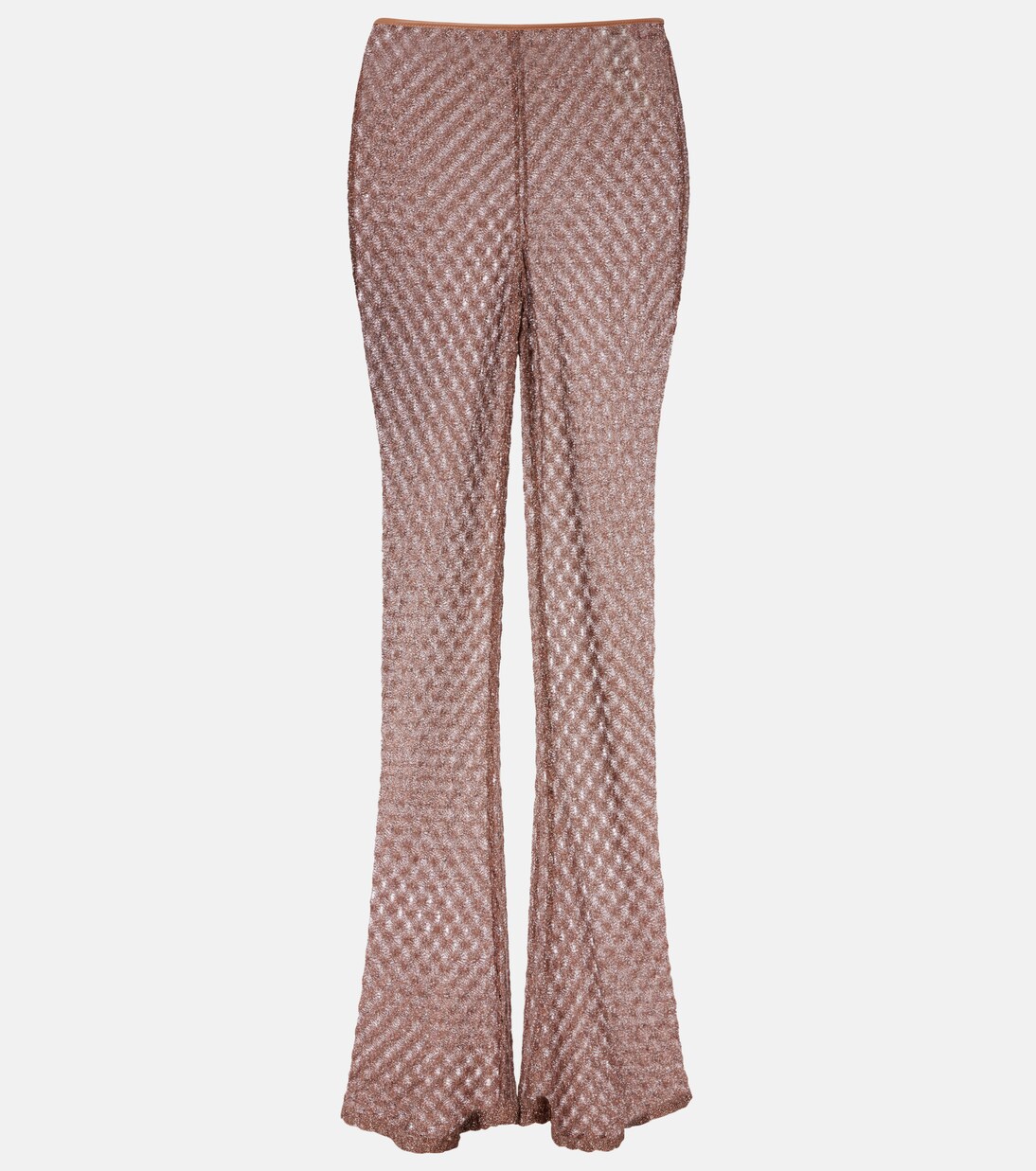Open-knit lamé flared pants | Missoni
