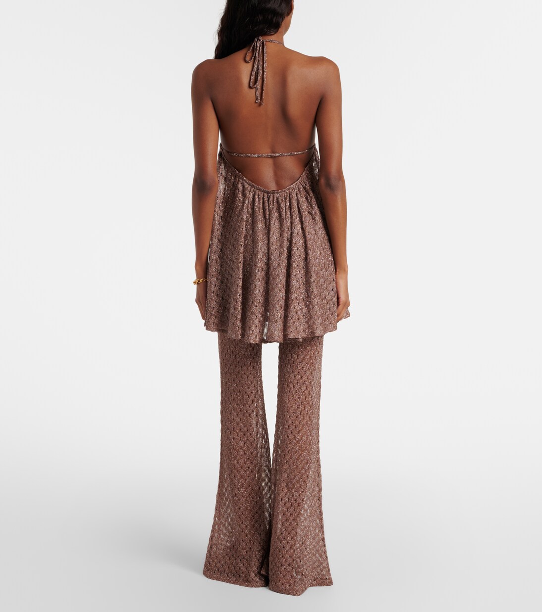Open-knit lamé flared pants | Missoni