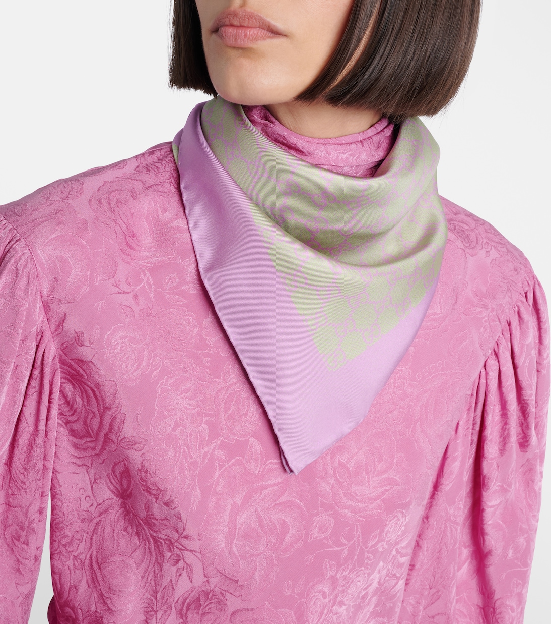 GG silk twill scarf | Gucci