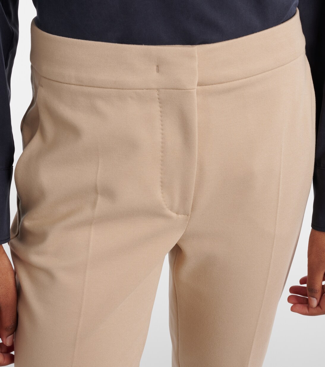 Pegno jersey cropped slim pants | Max Mara