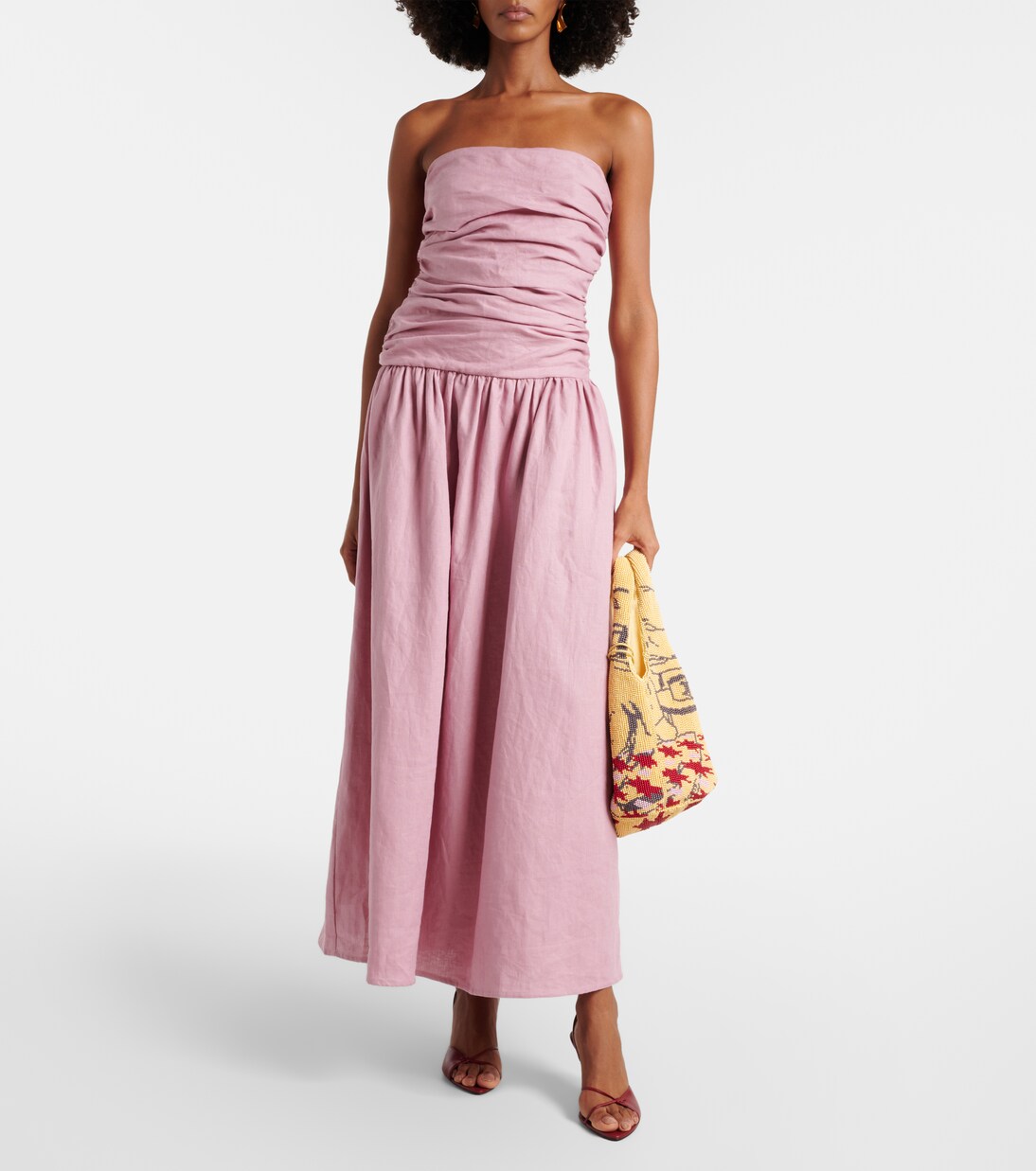 Sacha strapless linen maxi dress | Faithfull