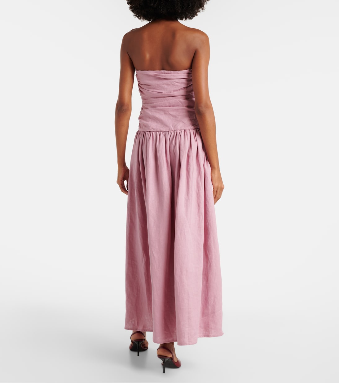 Sacha strapless linen maxi dress | Faithfull