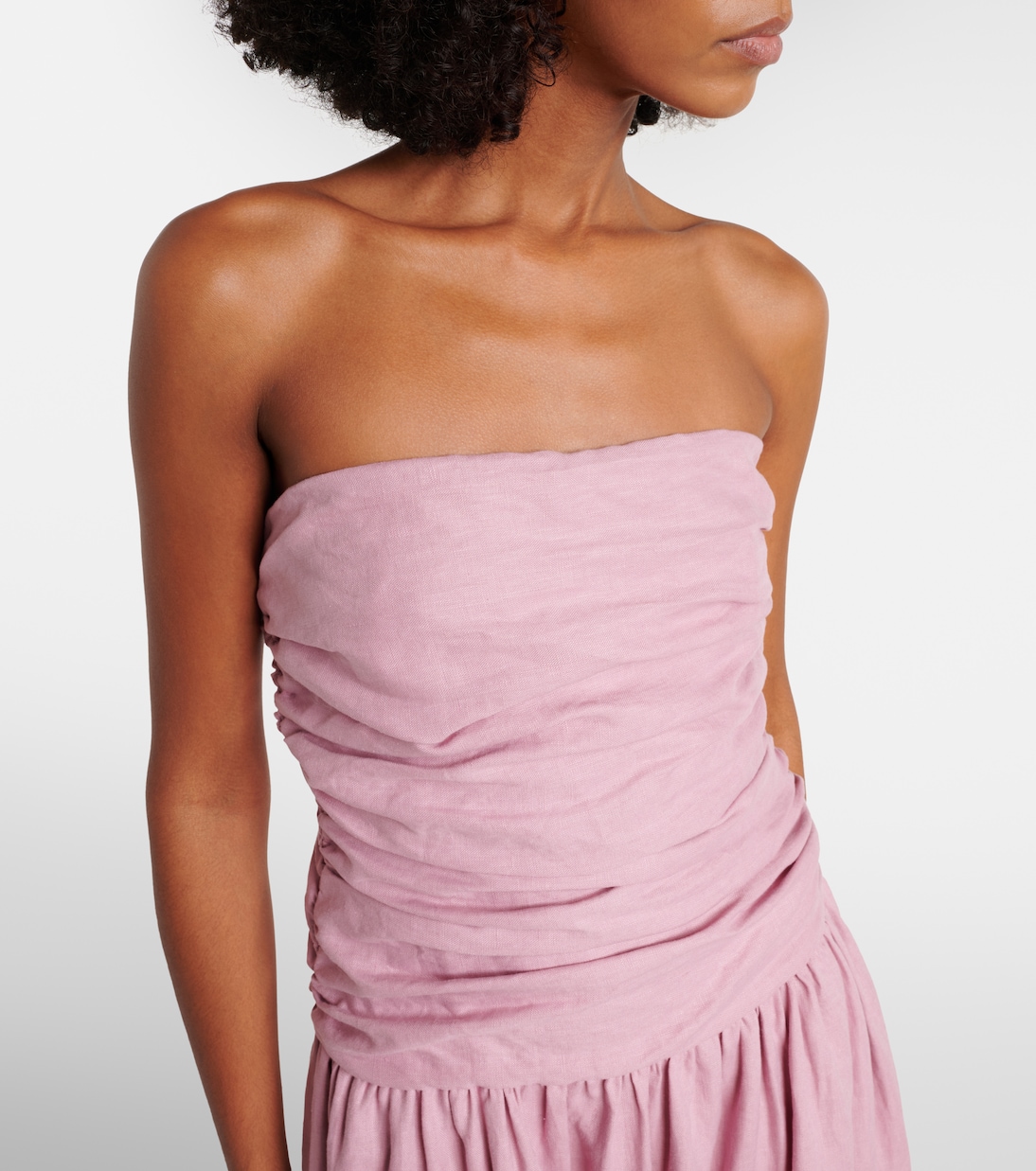 Sacha strapless linen maxi dress | Faithfull