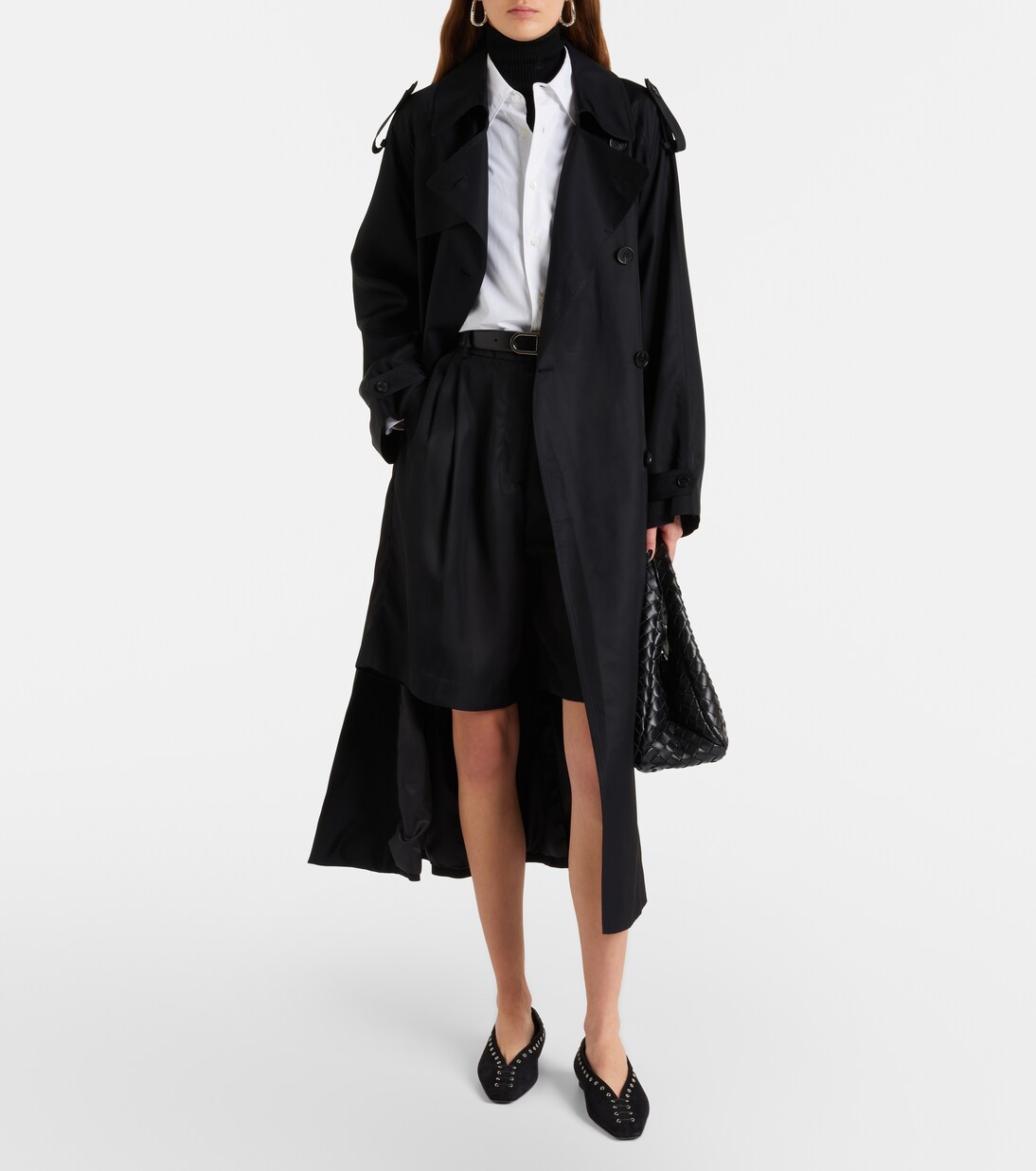 Veyron double-breasted twill trench coat | The Frankie Shop