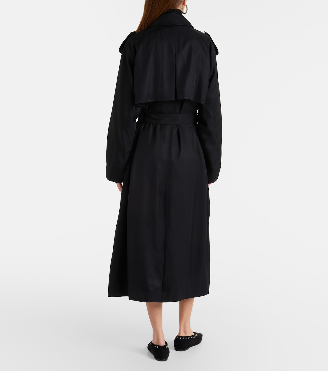 Veyron double-breasted twill trench coat | The Frankie Shop