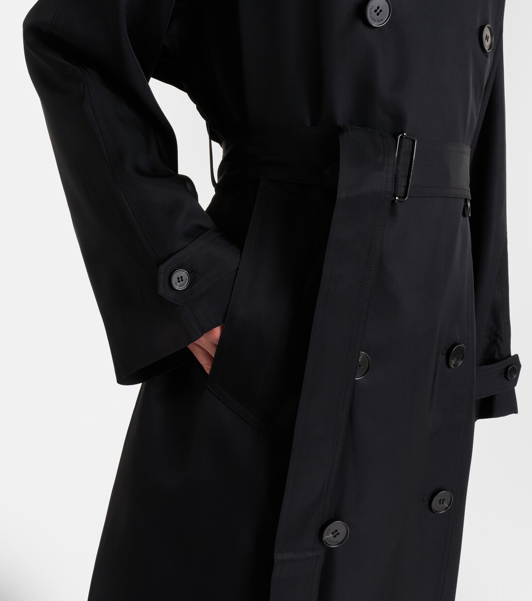 Veyron double-breasted twill trench coat | The Frankie Shop
