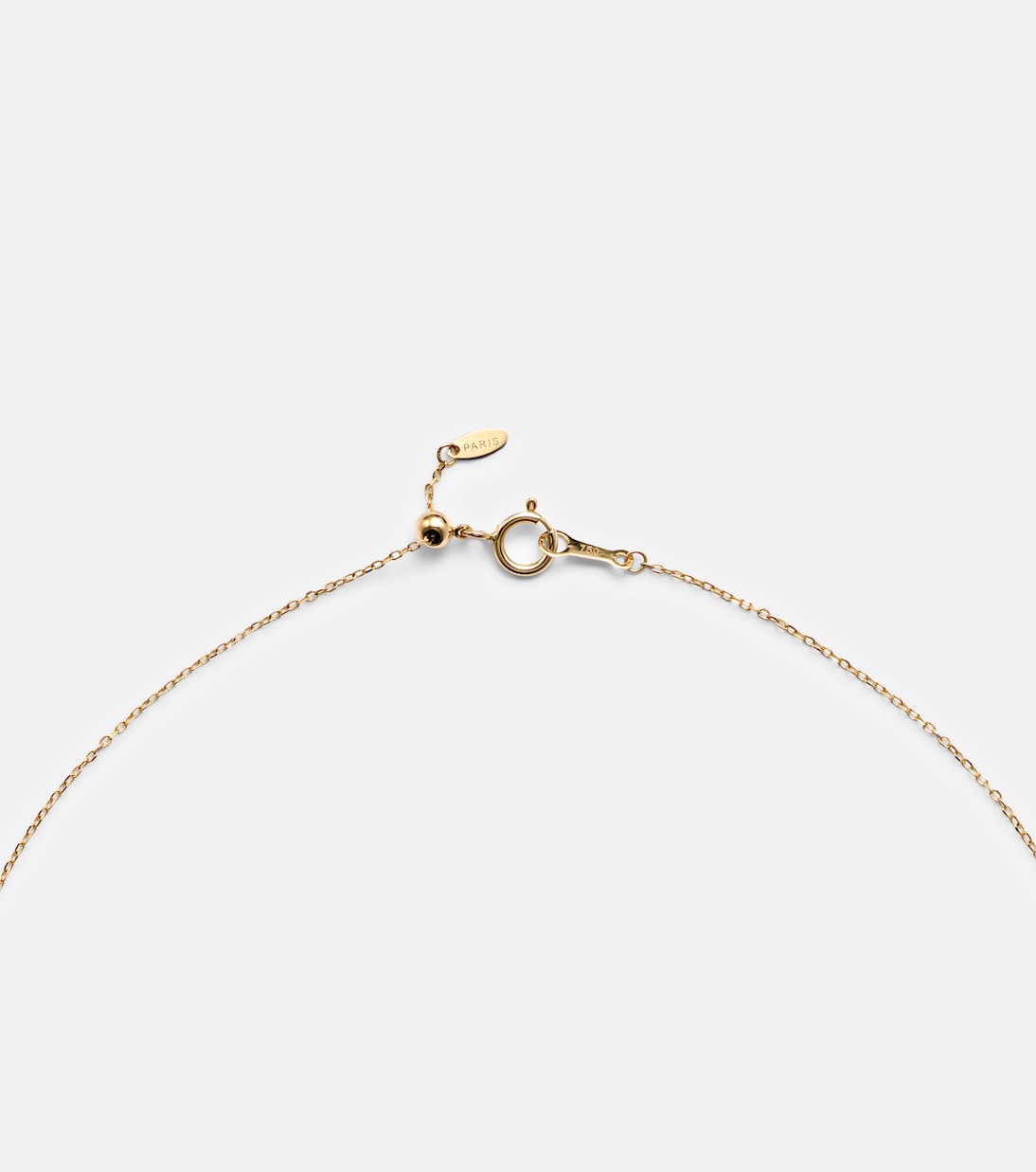 Alphabet A 18kt gold necklace with diamonds | Persée