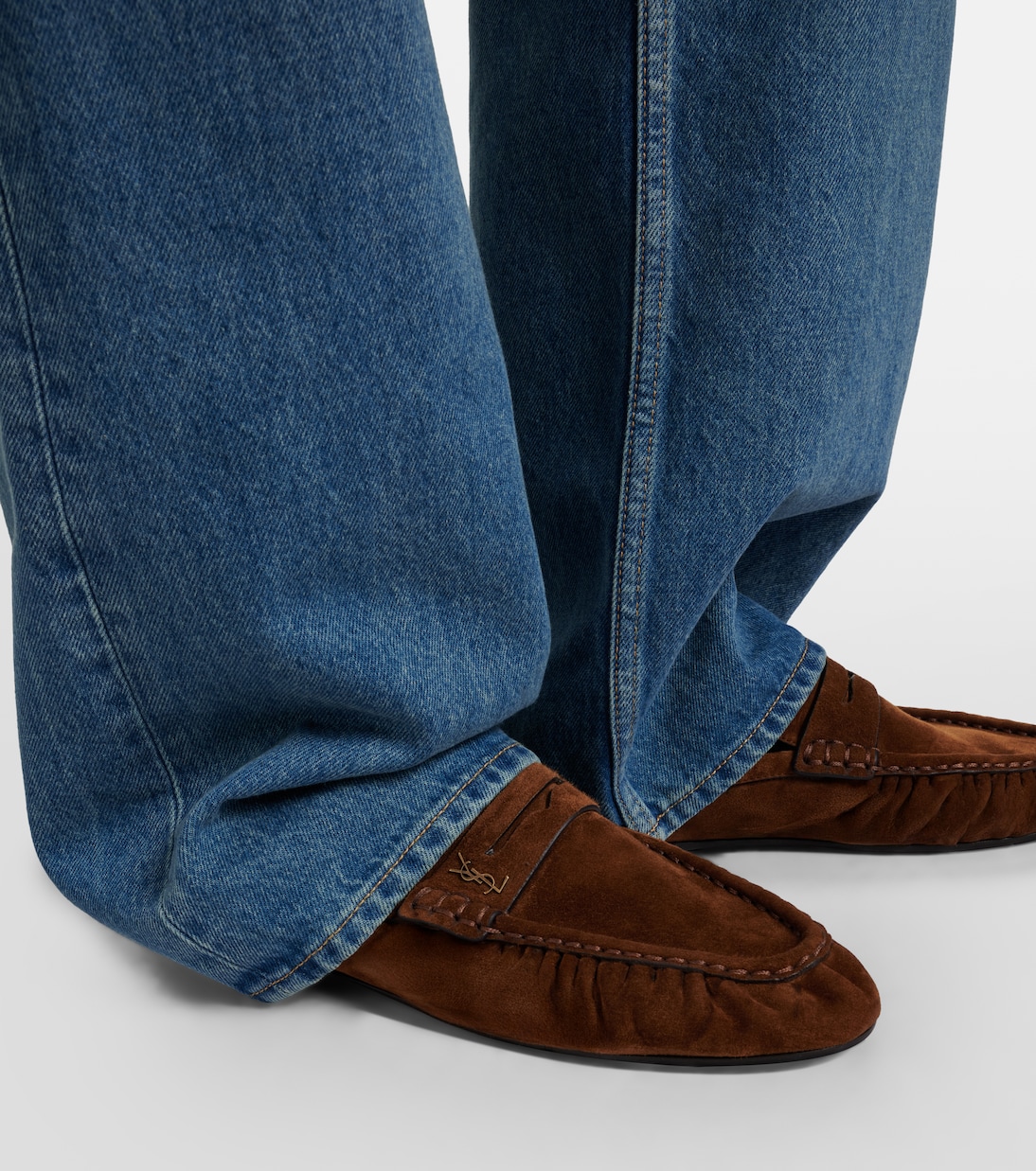 Le Loafer suede mules | Saint Laurent