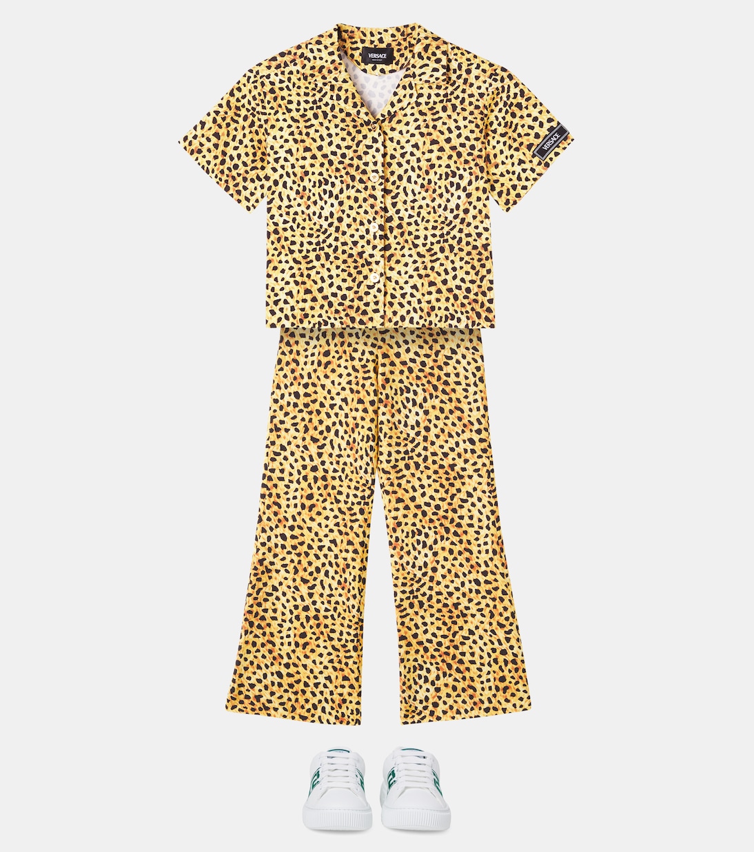 Leopard-print wide-leg pants | Versace Kids