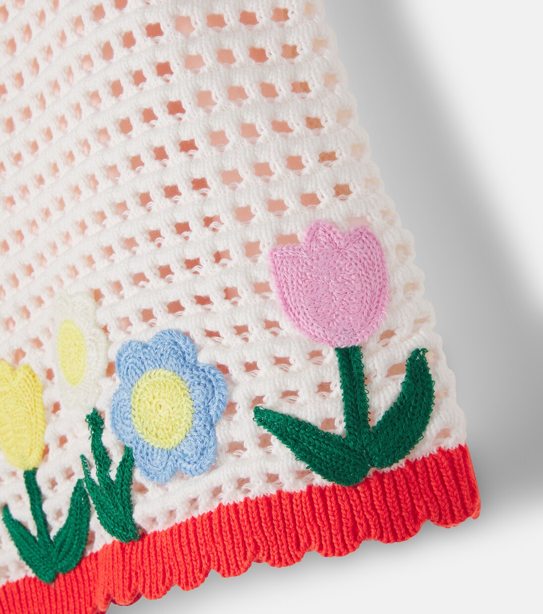 Embroidered crochet cotton tank top | Stella McCartney Kids