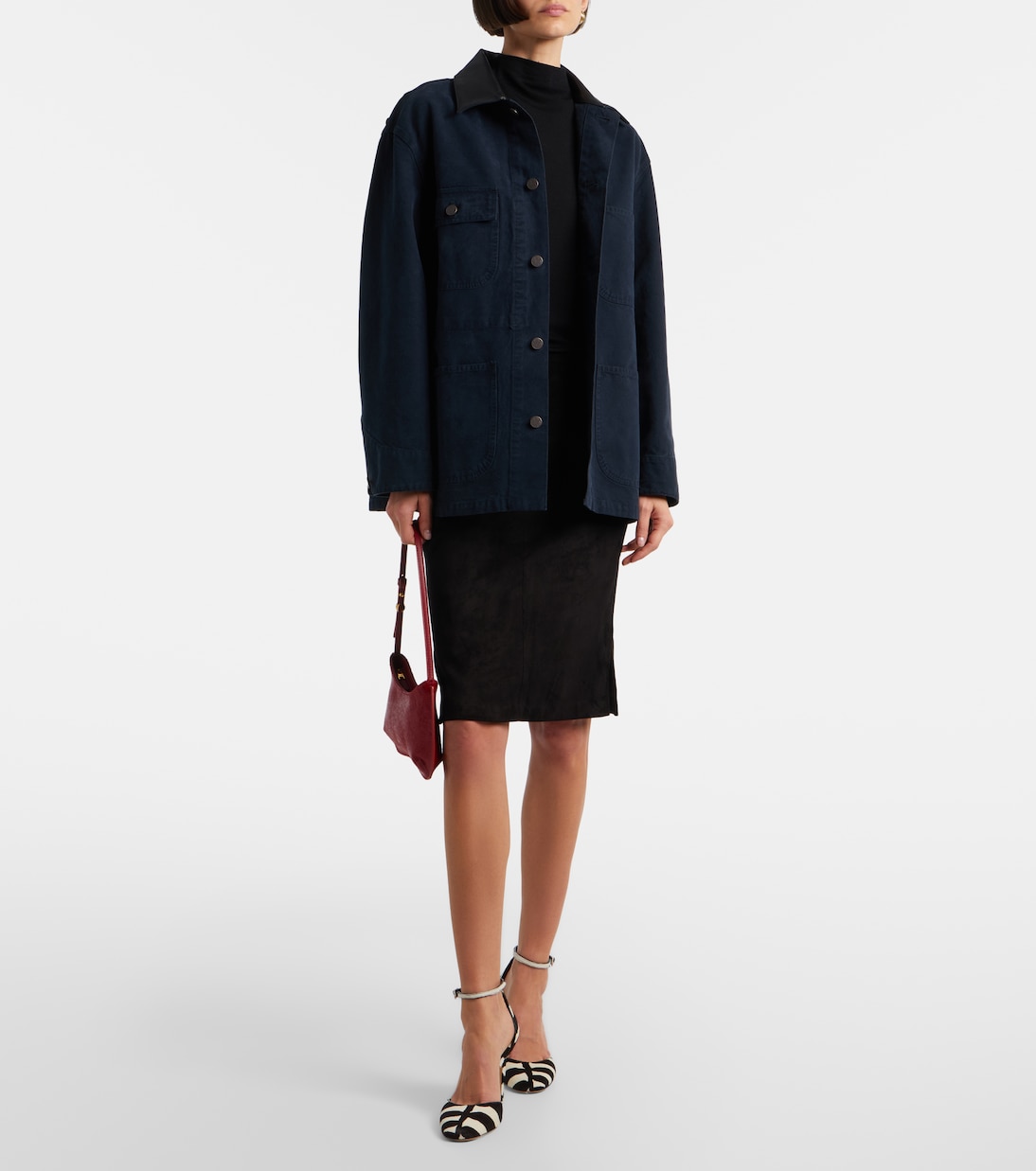 Gin suede midi skirt | Stouls