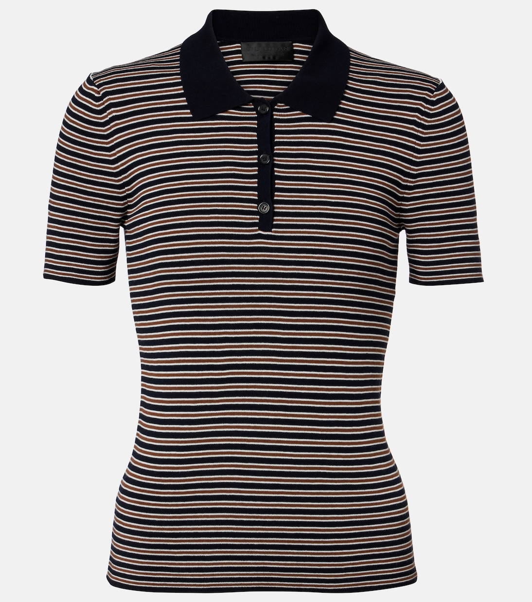 Gemmatta striped cotton polo shirt | Nili Lotan