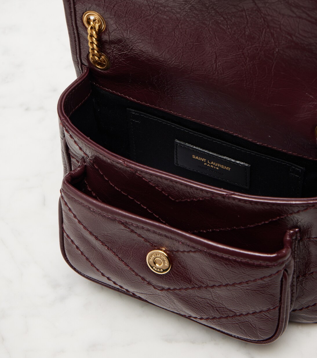 Niki Cassandre Mini leather shoulder bag | Saint Laurent