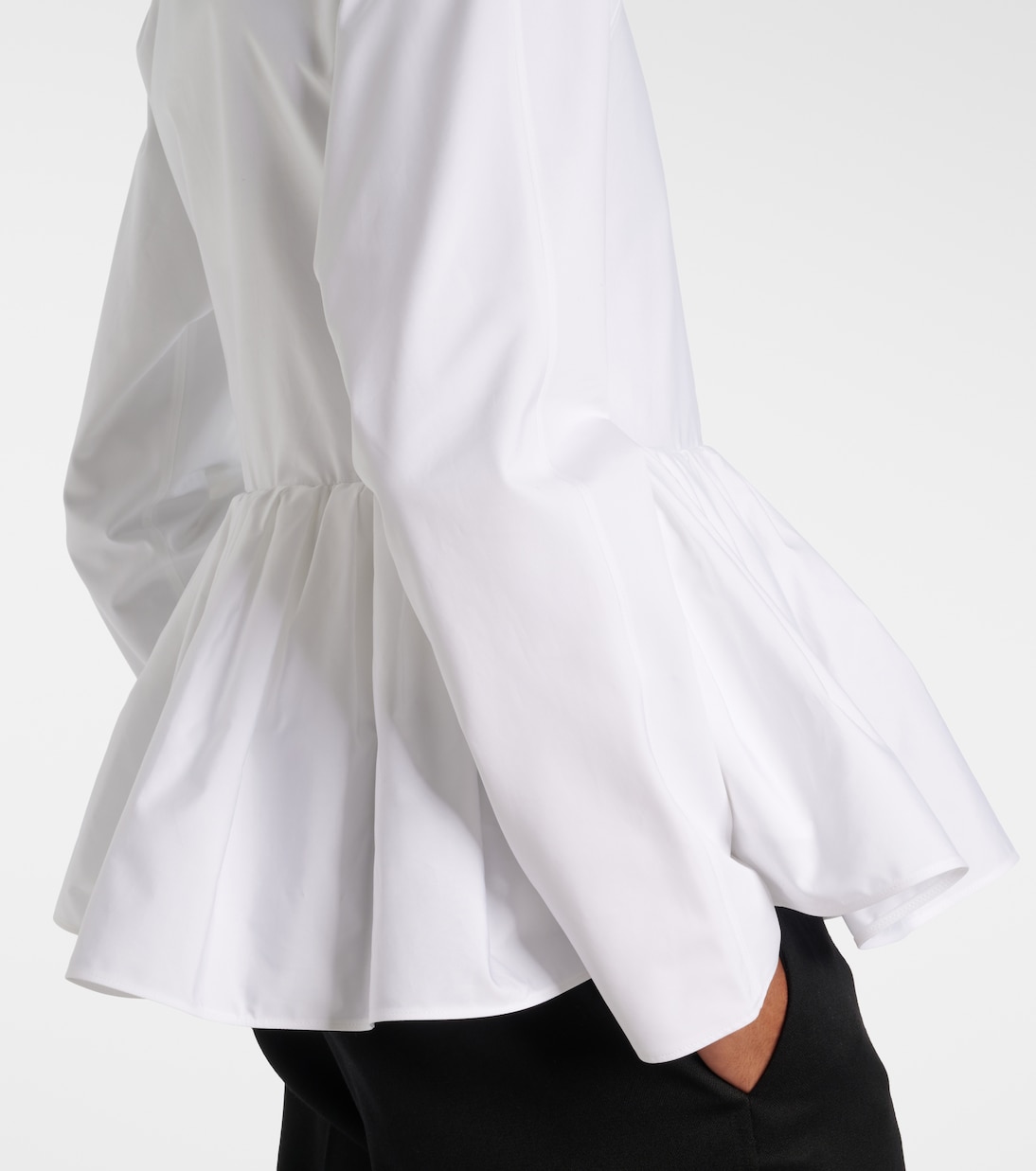 Peplum cotton poplin jacket | Alaïa