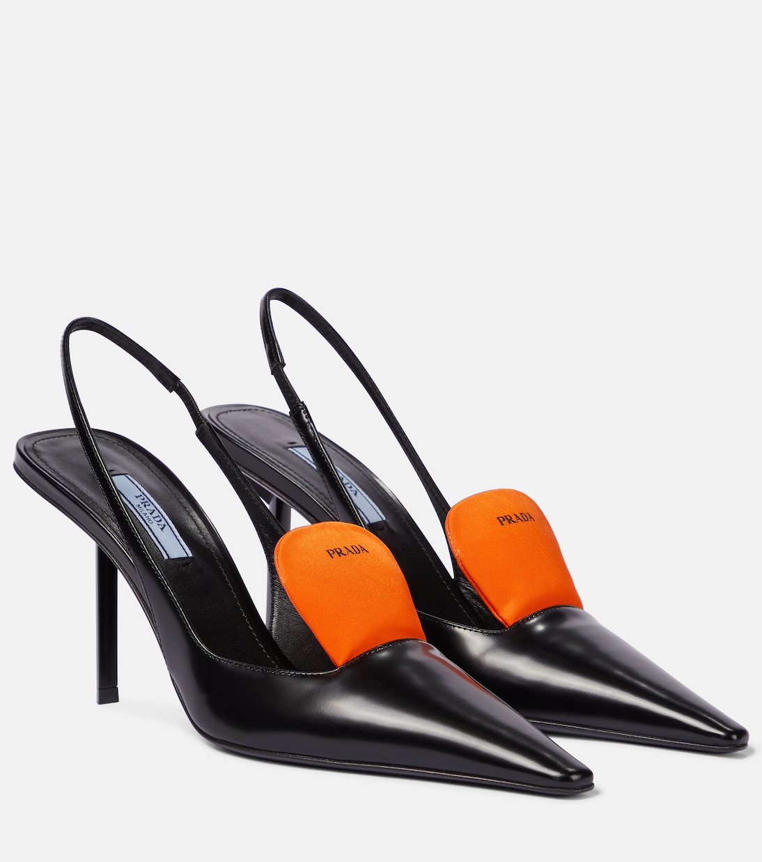 Slingback-Pumps aus Leder | Prada