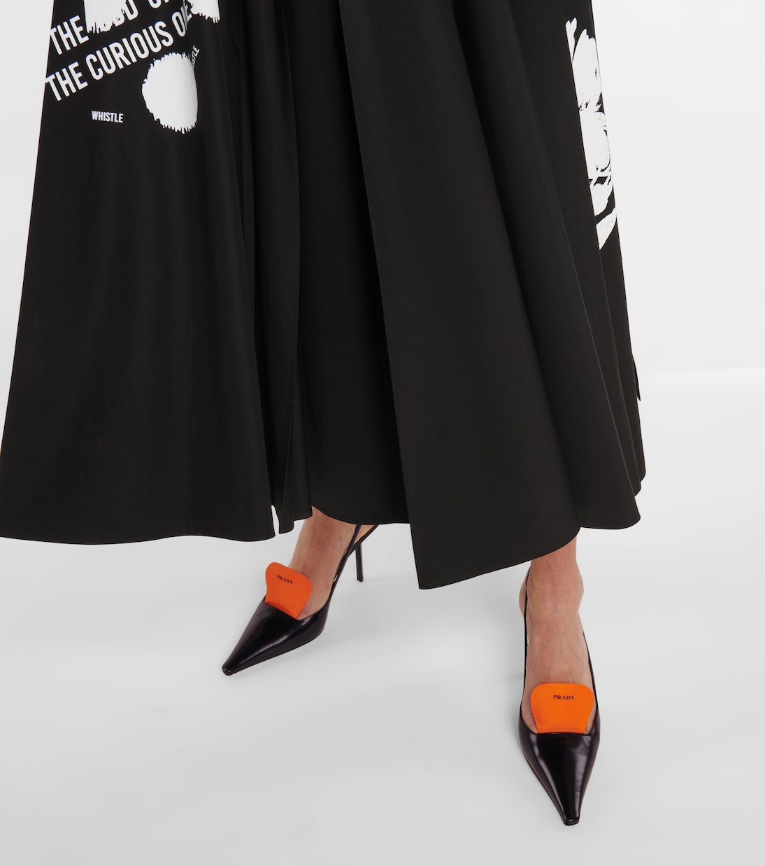 Slingback-Pumps aus Leder | Prada