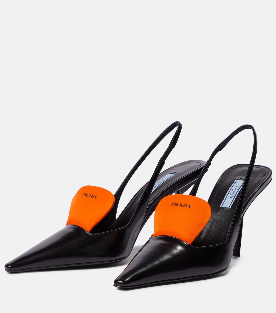 Slingback-Pumps aus Leder | Prada
