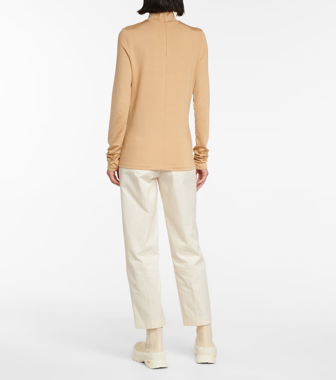 Turtleneck stretch-jersey top | Jil Sander