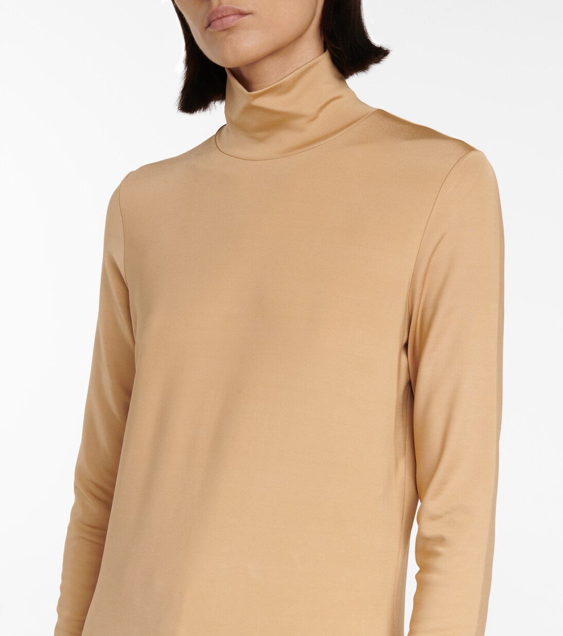 Turtleneck stretch-jersey top | Jil Sander