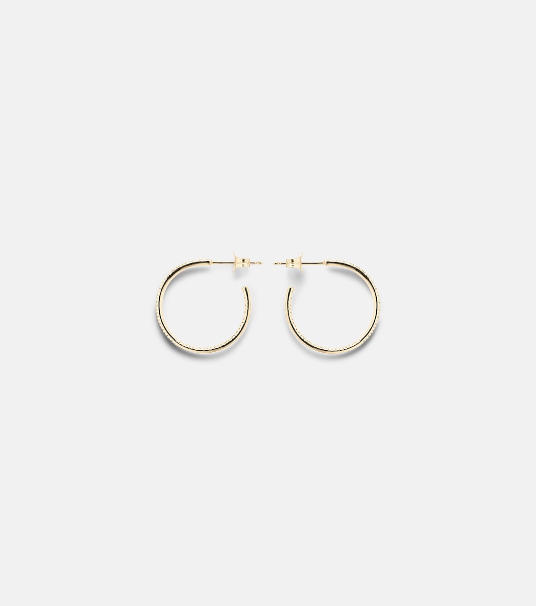 Orecchini a cerchio in oro 14kt Sydney Evan con diamanti, design moderno per giovani